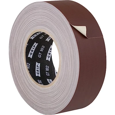 Immagine di GRIP Eventbasics nastro in tessuto opaco GT 102, 50 mm x m, Gaffa rimovibile fino a 3 settimane, senza riflessi, sistema adesivo delicato marrone scuro