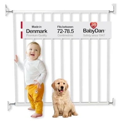 Immagine di BabyDan Aarhus Cancelletto di Sicurezza Estensibile per le Scale, Aperture 72 78.5 cm, Basic Bambini e Animali Domestici, in Metallo