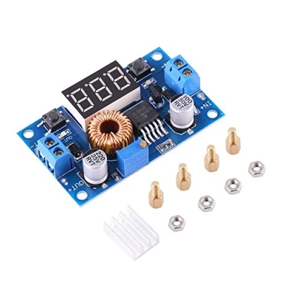 Immagine di Modulo convertitore DC Regolabile, 5A, 4.0V 38V a 1.25V 36V, con visualizzazione voltmetro, alimentatore per