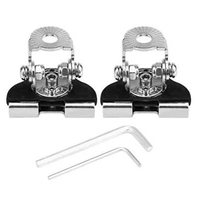 Immagine di KIMISS 2Pcs staffa per lampada da lavoro a LED in acciaio inossidabile universale, supporto di montaggio fendinebbia regolabile 360 gradi