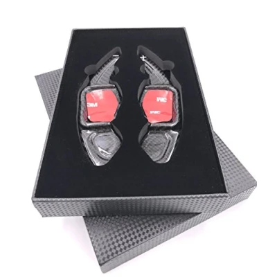Immagine di H Customs Shifters Padlle Shifter Comandi Del Cambio Jack di Spostamento Shift Paddle fatto carbonio reale Compatibile con Golf 5/6, Passat CC, 3C etc REAL CARBON