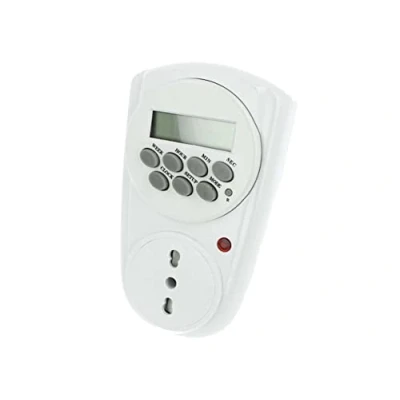 Immagine di Timer Digitale per Presa Elettrica, Temporizzatore Programmabile Giornaliero e Settimanale, Spina 16A con Bipasso 10/16A (Digitale)