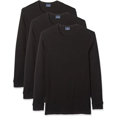 Immagine di Navigare 113 (Pacco da 3), Maglia intima a maniche lunghe Uomo, Nero, L confezione 3