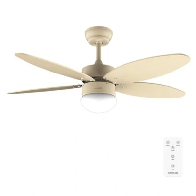 Immagine di Cecotec Ventilatore da Soffitto EnergySilence Aero 4260 Full SunLight 40 W con motore DC e 106 cm luce LED, telecomando, timer, 6 velocità 5 pale reversibili