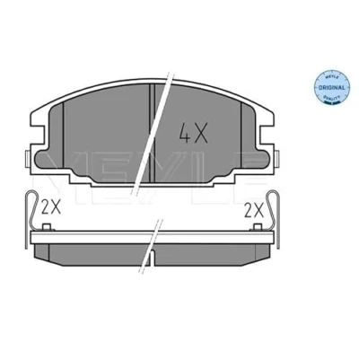 Immagine di MEYLE 025 215 4316/W Kit pastiglie freno ORIGINAL Quality Assale anteriore con segnalatore acustico usura lamierino anticigolío