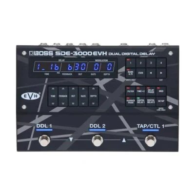 Immagine di Pedale BOSS SDE 3000EVH Edizione Speciale Eddie Van Halen Dual Digital Delay 8 Esclusivi Preset EVH 2 3000 Incorporati Replicate la Configurazione Wet/Dry/Wet