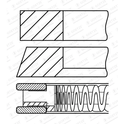 Immagine di GOETZE ENGINE 08 438400 00 Kit Fasce Elastiche 94 TOYOTA: HILUX 3 Pick up