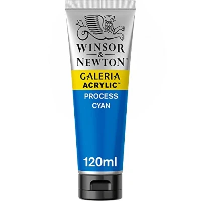 Immagine di Winsor &amp; Newton Galeria Colore Acrilico, Blu (Pigmento Ciano), 120 Ml, Confezione Da 1