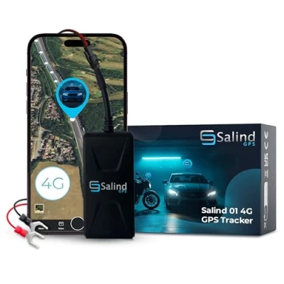 Immagine di Salind GPS 01 4G Tracker per Auto, Barche e Altri Veicoli con Allarmi Multipli, Auto Localizzatore App, tracciamento in tempo reale, Collegamento Diretto alla Batteria (9 75V)