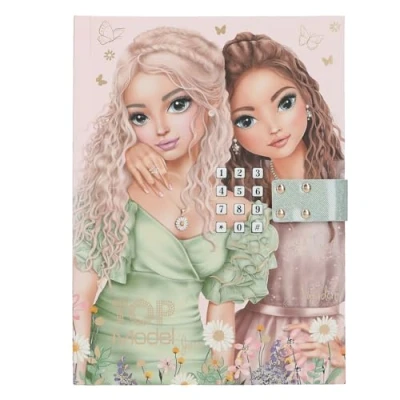 Immagine di Depesche 13622 TOPModel Summer Feeling Diario con codice numerico e sonoro, Libro in Rosa, Motivo Modello 192 Pagine a Righe, Multicolore, One Size