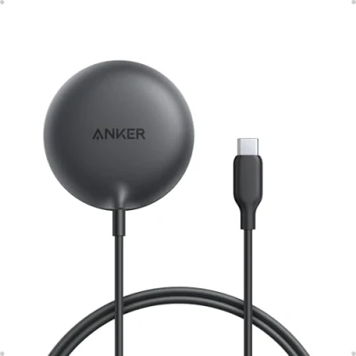 Immagine di Anker Zolo Caricatore Wireless iPhone Magnetico 15W, Certificato Qi2 Pad di Ricarica Compatibile con MagSafe, per Serie 16/15/14, AirPods e altri Dispositivi (adattatore non incluso)