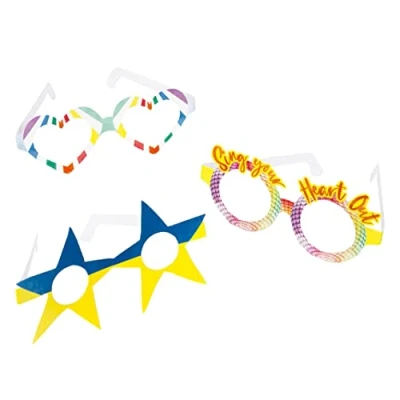 Immagine di Talking Tables Eurovision Song Contest Bicchieri di carta per feste Decorazioni a tema 2023, confezione da 8, colori misti, 18 cm