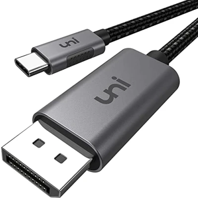Immagine di uni Cavo da USB C a DisplayPort 3m (4K@60Hz, 2K@165Hz), Robusto Tipo [Compatibile con Thunderbolt 3/4] per MacBook Pro/Air, iMac, iPad Pro 2021, Surface, XPS ecc