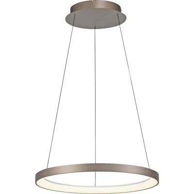 Immagine di Paul Neuhaus Lampada LED a sospensione Hoop, marrone, Ø 57 cm, dimmerabile