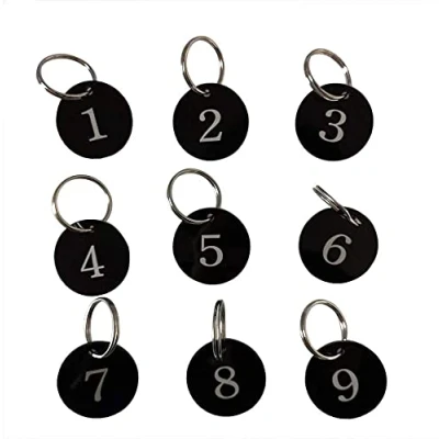 Immagine di Sourcemall Etichette numerate acriliche con portachiavi (1 10)