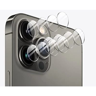 Immagine di GIOPUEY [Super Sottile 4 Pezzi Pellicola Fotocamera per iPhone 14 PRO Max, HD Vetro Temperato [Resistente ai Graffi] Protezione
