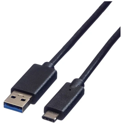 Immagine di Roline Cavo USB 3.2 Gen1 (USB 3.0) Spina A, C® 1.00 m Nero Schermato 11.02.9011