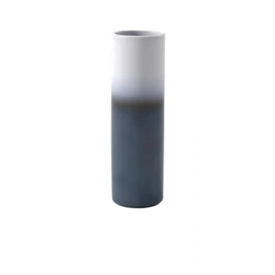 Immagine di like.by Villeroy &amp; Boch Lave Home, Vaso Cylinder grande, 790 ml, grès, bianco/blu