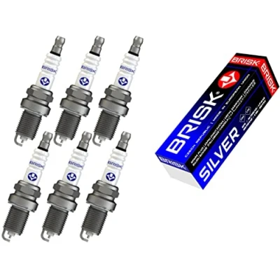 Immagine di BRISK Silver DR17YS 9 1463 Candele d&#039;accensione Benzina GPL Metano, set di 6