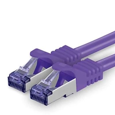 Immagine di 1aTTack.de Cat.7 Cavo di Rete 10m Porpora 1 Pezzo Ethernet LAN SFTP PIMF LSZH Spina RJ45 Cat6a 10 Gbit s
