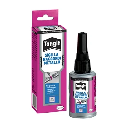 Immagine di Tangit Sigillaraccordi Metallo, Sigillante Anaerobico, Sostituisce Canapa e PTFE, Ideale per Sigillare Filettature Lasche Condutture di Gas (Approvato DVGW), Elevata Resistenza, Tubetto da 50ml