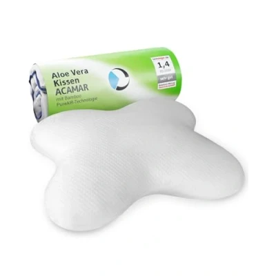 Immagine di Cuscino per riposo sul fianco ACAMAR Federa con Aloe Vera I Memory foam Carbone attivo di bambù dormire 55x47x12 cm