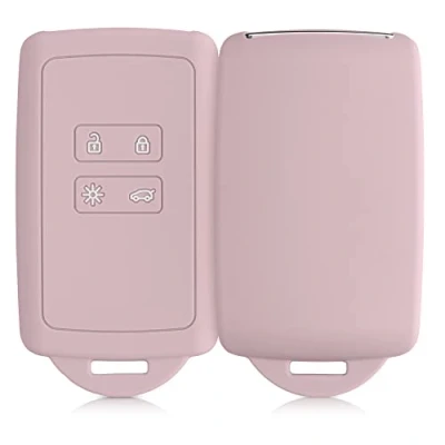 Immagine di kwmobile Custodia Compatibile con Renault 4 tasti Smart Key (solo Keyless Go) Cover Chiavi Auto Protezione Copri Telecomando Chiave Copertura rosa antico matt