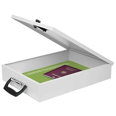 Immagine di WEDO Cassetta documenti A4, grigio ch. con lucchetto a combinazione