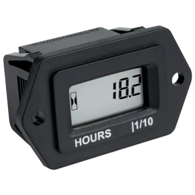 Immagine di Jayron Digital LCD Contaore Tensione AC/DC da 5V a 277V,Non Polarizzata,Installazione Scatto,Design Impermeabile per Compressore Auto Club Generatore di Trattori Tosaerba ZTR