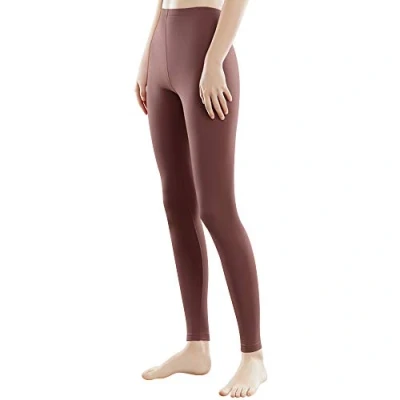 Immagine di Libella Donne Lungo Leggings colorato Pantaloni con Vita Alta vestibilità Slim Atletico in Cotone 4108 Marrone XL