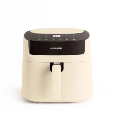 Immagine di CREATE/FRYER PRO LARGE/Friggitrice ad aria senza olio 6,2L Bianco sporco / 8 programmi automatici, selettore di temperatura 40 200, 1800W