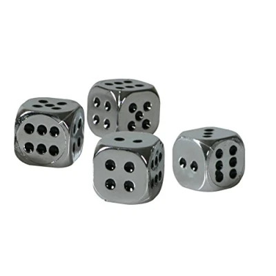 Immagine di Int Auto 1132887 California Dices, Cromato/Nero, Set di 4
