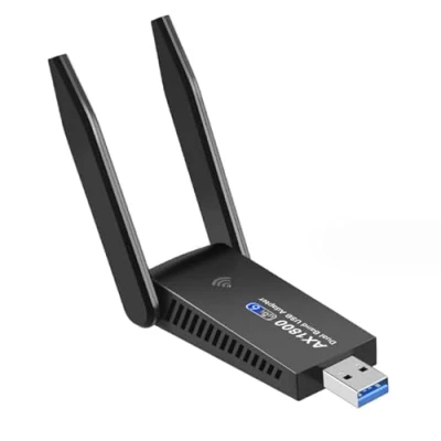 Immagine di WiFi6 AX1800 Adattatore WiFi USB 3.0 1800Mbps Scheda di Rete Senza Fili Dongle Doppie Bande Antenne per PC Portatile