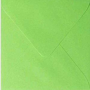 Immagine di Karten und Co. 100 buste quadrate, 15,5 x cm, con chiusura adesiva umettabile, colore verde chiaro