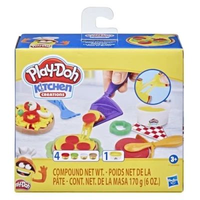 Immagine di Play Doh Playset Pizza Time Hasbro 4 Vasetto Con Formine