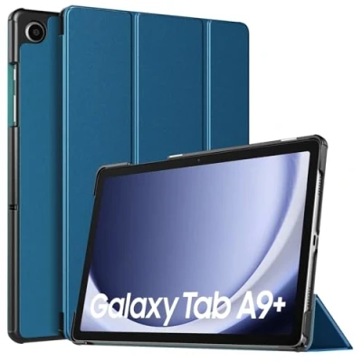 Immagine di TiMOVO Custodia Compatibile con Samsung Galaxy Tab A9+/A9 Plus 11&quot; 2023 SM X210/X216/X218, Sottile e Leggero, Cover Protettiva a Guscio Posteriore Rigido per A9+, Blu Pavone