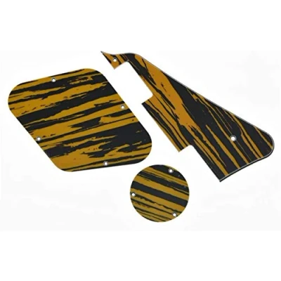 Immagine di Dopro Tawny Stripe LP Pickguard &amp; Piastra Posteriore Interruttore Cavità Copre per Gibson Les Paul