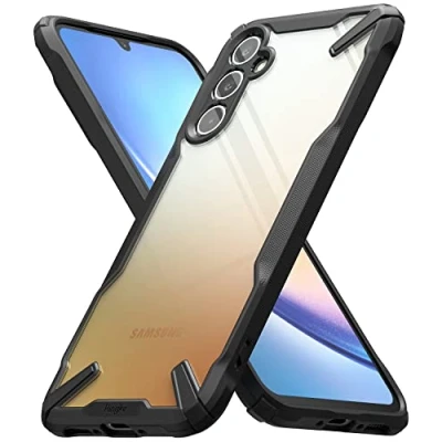 Immagine di Ringke Fusion X Compatibile con Cover Samsung Galaxy A34 5G, Custodia Trasparente Antigraffio Rigido Antiurto Paraurti Robusto Bumper Nero Black