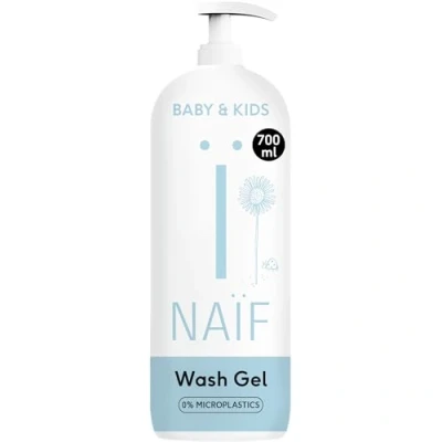 Immagine di Naïf Gel doccia detergente, 700 ml, per neonati e bambini, ingredienti naturali, 100% vegano