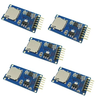 Immagine di Aihasd 5PCS Micro SD Card SPI Interface Adapter mini TF Carta di Lettura Scrittura modulo Con convertitore livello chip per Arduino