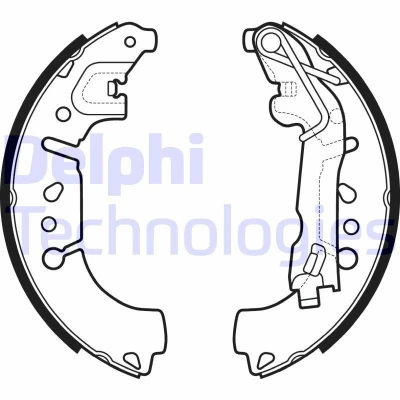 Immagine di DELPHI LS2135 Ganasce Freno 229 42 FIAT: Fiorino III Van / Station Wagon, 500L, Tipo Hatchback