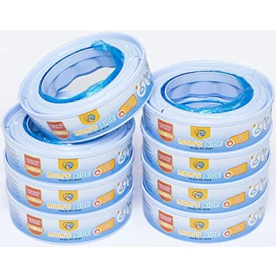 Immagine di MOM&#039;S AIDE Ricarica mangiapannolini solo Compatibile per Simplee Sangenic (8 ricariche)， incompatibile con Maialino Foppapedretti，Tutti i Angelcare，Sangenic Tec，Twist &amp; Click