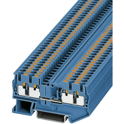 Immagine di Phoenix Contact PT 2,5 QUATTRO BU 3209581 Morsetto passante Numero Poli (num): 4 0.14 mm² 2.5 Blu 1 pz.