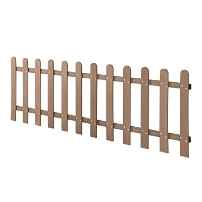 Immagine di NEU.HOLZ Steccato per Giardino Recinzione WPC Legno Composito 200 x 60 cm con 12 Doghe Marrone