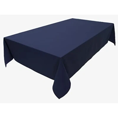 Immagine di Lemos Home Tovaglia di alta qualità in 100% cotone, collezione Konzept, colore e dimensioni a scelta (tovaglia, 120 x 160 cm, blu navy)