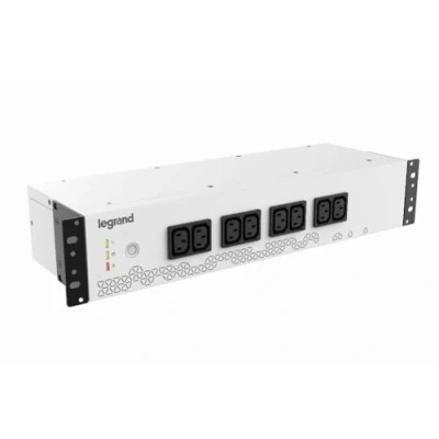 Immagine di rack PDU da 19&quot; con impianto UPS integrato 800VA 480W, 1 fase 230V 8 prese IEC per o armadi di distribuzione rete, tempo autonomia fino a max. 15 minuti