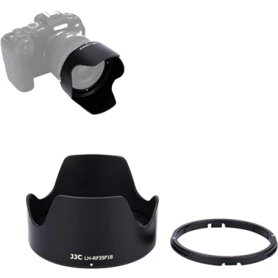 Immagine di JJC Paraluce a baionetta per Canon RF 35 mm F1.8 MACRO IS STM Lens su EOS C70 R RP R5 R6 Ra DSLR Camera