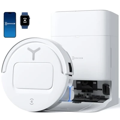 Immagine di ECOVACS Robot Aspirapolvere Rondella DEEBOT T80 Omni 18000Pa, Bianco