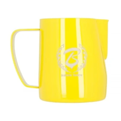 Immagine di Barista Space Polished Silver Milk Jug ottimale per latte Art con beccuccio preciso, leggero e maneggevole, consigliato dai campioni del mondo, colore argento, 350 ml