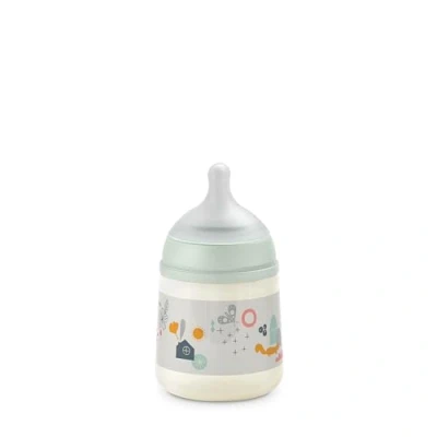 Immagine di Suavinex, Biberon 150 ml. Con tettarella simmetrica SX Pro in Silicone a flusso lento (S). valvola anticolica. sottile ultra morbido. Per Neonati, +0 Mesi. Walk verde
